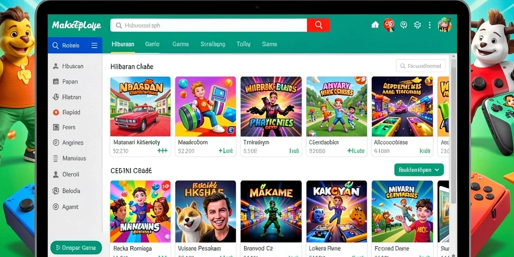 Halaman utama dengan desain modern dan user-friendly.