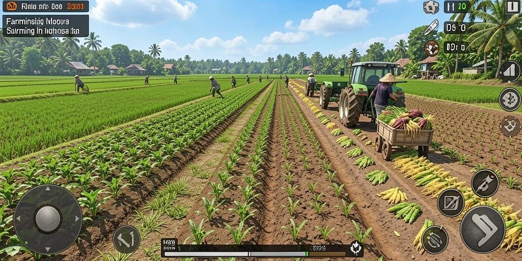 Lihat petualangan karakter di hutan magis.